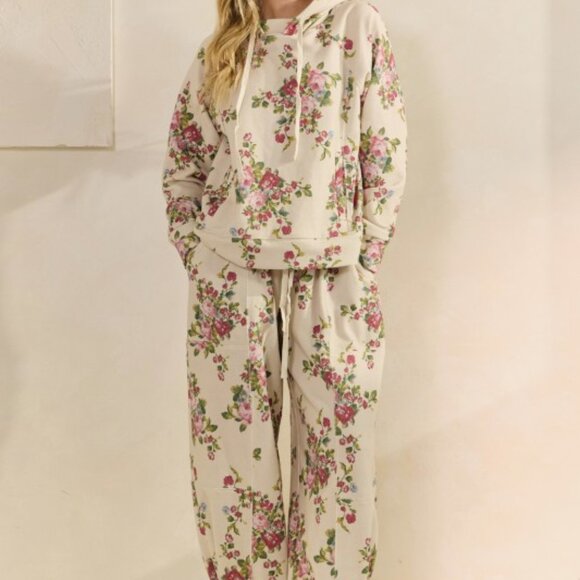 Floral French Terry Joggers Bottom ONLY - Picture 10 of 13